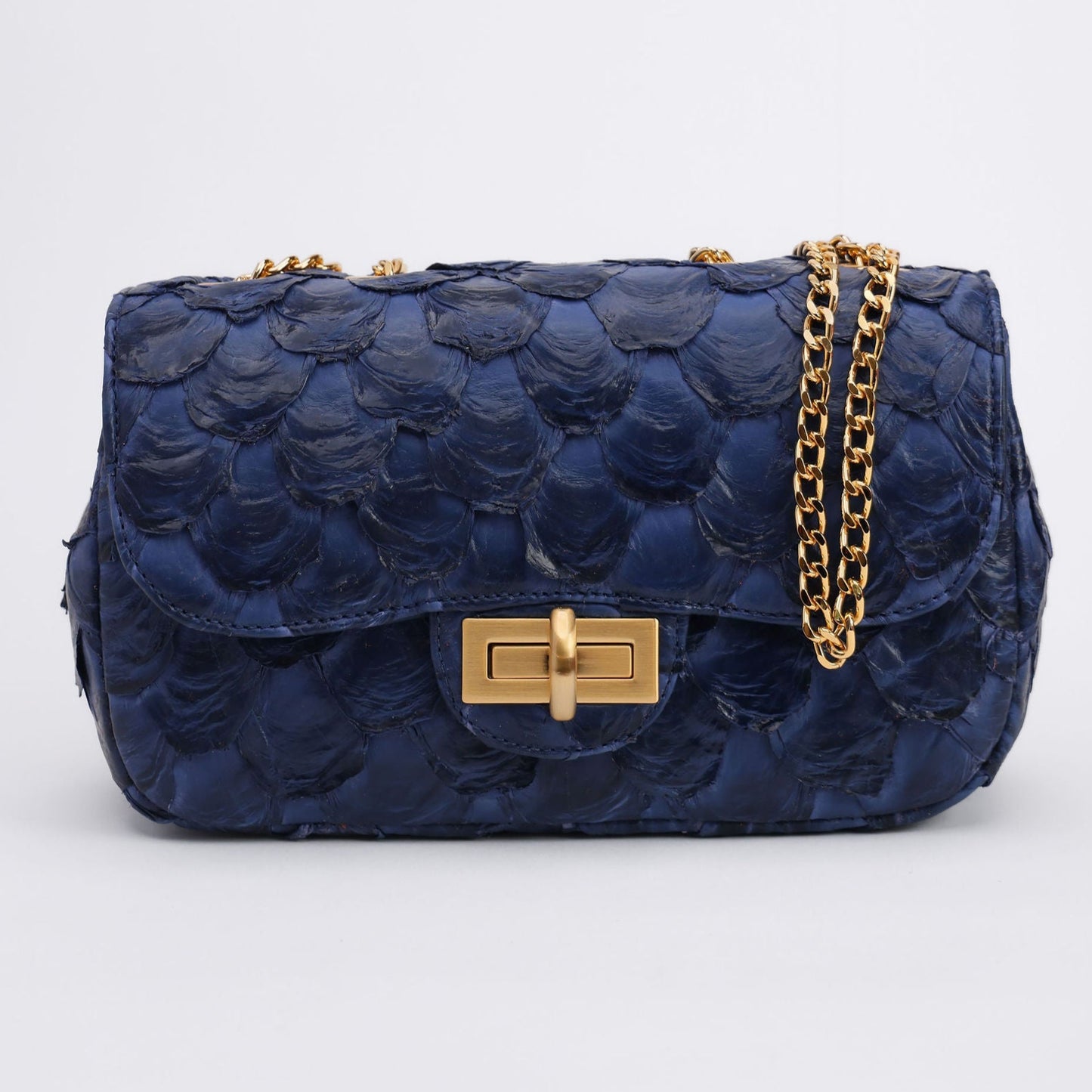 COPAIBA HANDBAG - SAPPHIRE BLUE AND GOLD