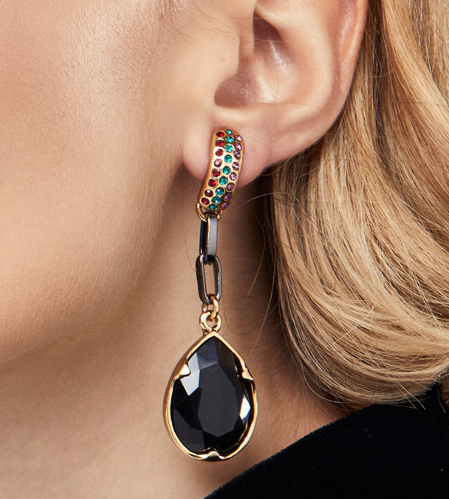 Black Crystal Earrings